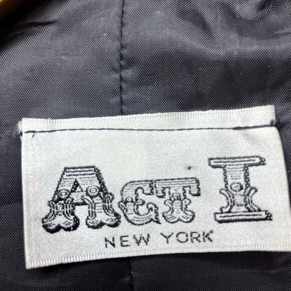 Vintage Act I New York Metallic Brocade Puff Sleeve Blazer Jacket Halloween - Picture 3 of 5